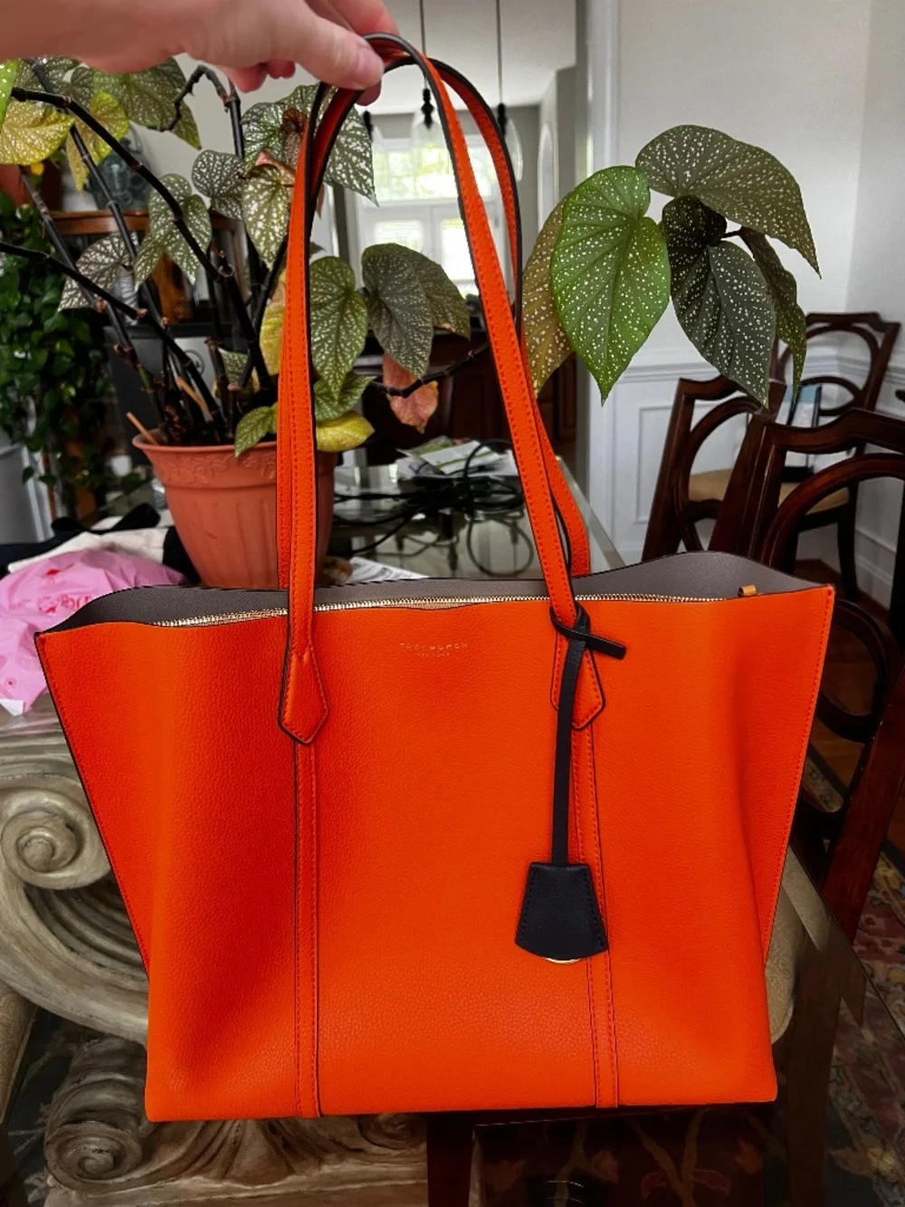 Tory Burch Perry Leather Tote Bag w/
